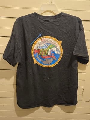 US Navy Shirt Mens 2XL Black United States Military Graphic Short Sleeve - Thumbnail 2