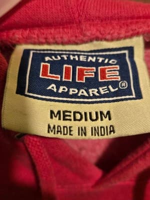 Life Apparel Hoodie Unisex M Pink Boston Pullover Hooded Sweatshirt Fleece - Thumbnail 2