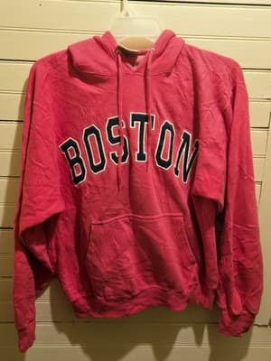 Life Apparel Hoodie Unisex M Pink Boston Pullover Hooded Sweatshirt Fleece - Image 1