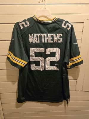 Nike NFL Green Bay Packers Jersey Men's XXXL Matthews 52 Sewn Name Number - Image 1