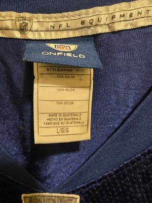 NFL Equipment Football Jersey Mens L Cruz 80 Blue OnField Nylon On back faded - Thumbnail 3