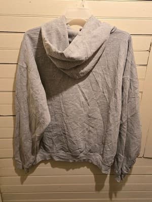 Champion Hoodie Mens XXL Gray Pullover Hooded Sweatshirt Bartich Script Logo - Thumbnail 3