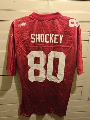 Reebok NFL Jersey Mens M Shockey 80 Red Mesh On Field Equipment Players Used - Image 1