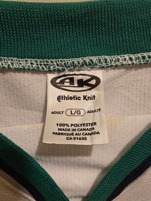 Athletic Knit Hockey Jersey Mens L White Green Navy Adult Programs 37 Pullover - Thumbnail 3