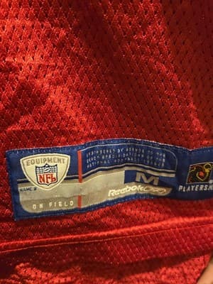 Reebok NFL Jersey Mens M Shockey 80 Red Mesh On Field Equipment Players Used - Thumbnail 2