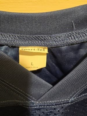 Sport-Tek Jersey Mens L Pratt & Whitney 90 Blue Mesh Short Sleeve Logo Authentic - Thumbnail 3