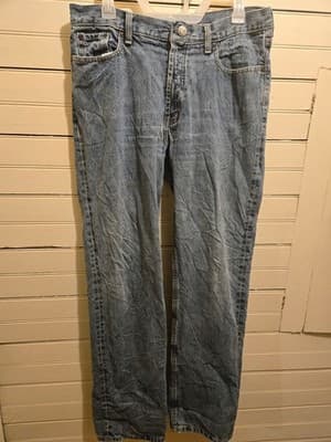 Nautica Jeans Mens 32 Straight Leg Light Wash Denim Five Pocket Classic Relaxed - Image 1