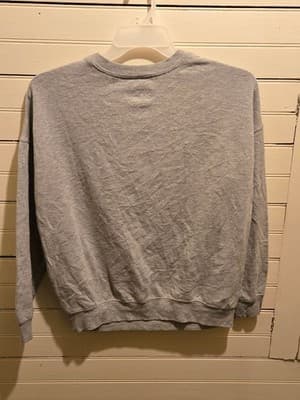 MTV Sweatshirt Unisex M Gray Leopard Logo Crewneck Pullover Music TV Graphic - Thumbnail 2