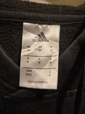 Adidas Hoodie Mens M AC Connecticut Soccer Pullover Hooded Sweatshirt Black - Thumbnail 3