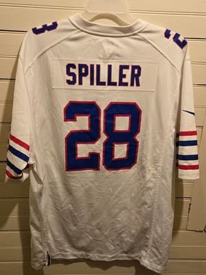 Nike Buffalo Bills Jersey Mens XXL Spiller 28 White On Field Short Sleeve NFL - Image 1