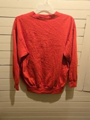 Gitano Cardigan Womens M Red V Neck Button Front Patch Pocket Lightweight Casual - Thumbnail 2