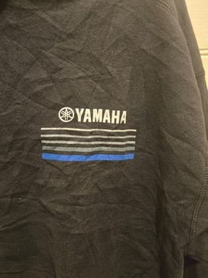 Yamaha Sweatshirt Mens L Half Zip Fleece Lined Pullover Long Sleeve Black Logo - Thumbnail 4