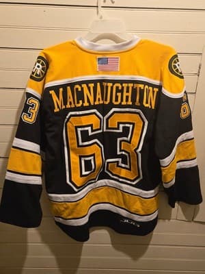 JOG Hockey Jersey Mens 48 Ridgefield Lions MacNaughton 63 Black Gold Embroidered - Thumbnail 2