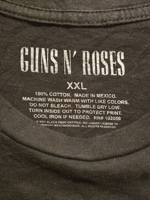 Guns N Roses T-Shirt Mens XXL Black Official Band Concert Graphic Rose Logo - Thumbnail 3