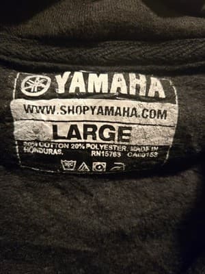 Yamaha Sweatshirt Mens L Half Zip Fleece Lined Pullover Long Sleeve Black Logo - Thumbnail 3