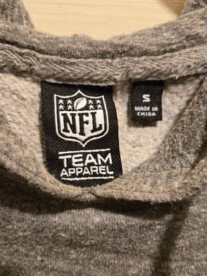NFL Team Apparel Hoodie Mens S New England Patriots Gray Navy Pullover Logo - Thumbnail 4