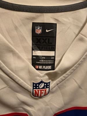 Nike Buffalo Bills Jersey Mens XXL Spiller 28 White On Field Short Sleeve NFL - Thumbnail 2