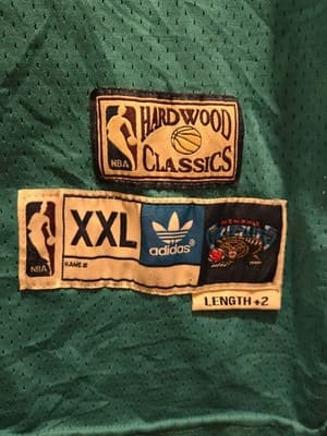 Adidas Vancouver Grizzlies Jersey Mens XXL Bibby 10 Hardwood Classics Teal - Thumbnail 3