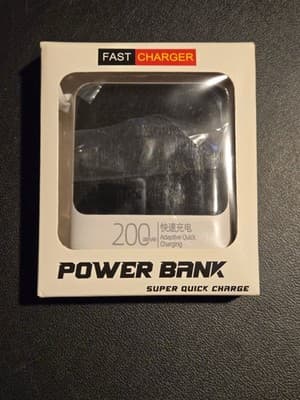 Power Bank Portable Charger Fast Adaptive Quick Charging USB Backup Black Slim - Image 1