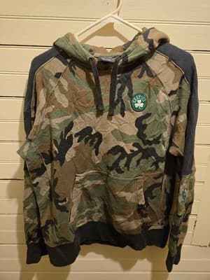 Nike NBA Boston Celtics Hoodie Mens M Camo Pullover Hooded Sweatshirt - Image 1