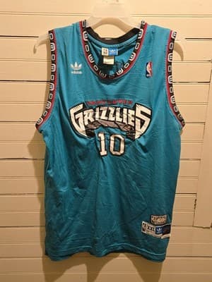 Adidas Vancouver Grizzlies Jersey Mens XXL Bibby 10 Hardwood Classics Teal - Image 1