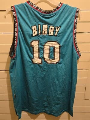 Adidas Vancouver Grizzlies Jersey Mens XXL Bibby 10 Hardwood Classics Teal - Thumbnail 2