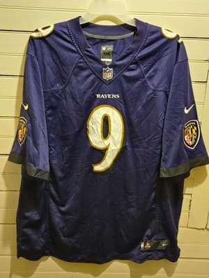 Nike Baltimore Ravens Tucker Jersey Mens 3XL #9 Purple On Field NFL Authentic - Thumbnail 3