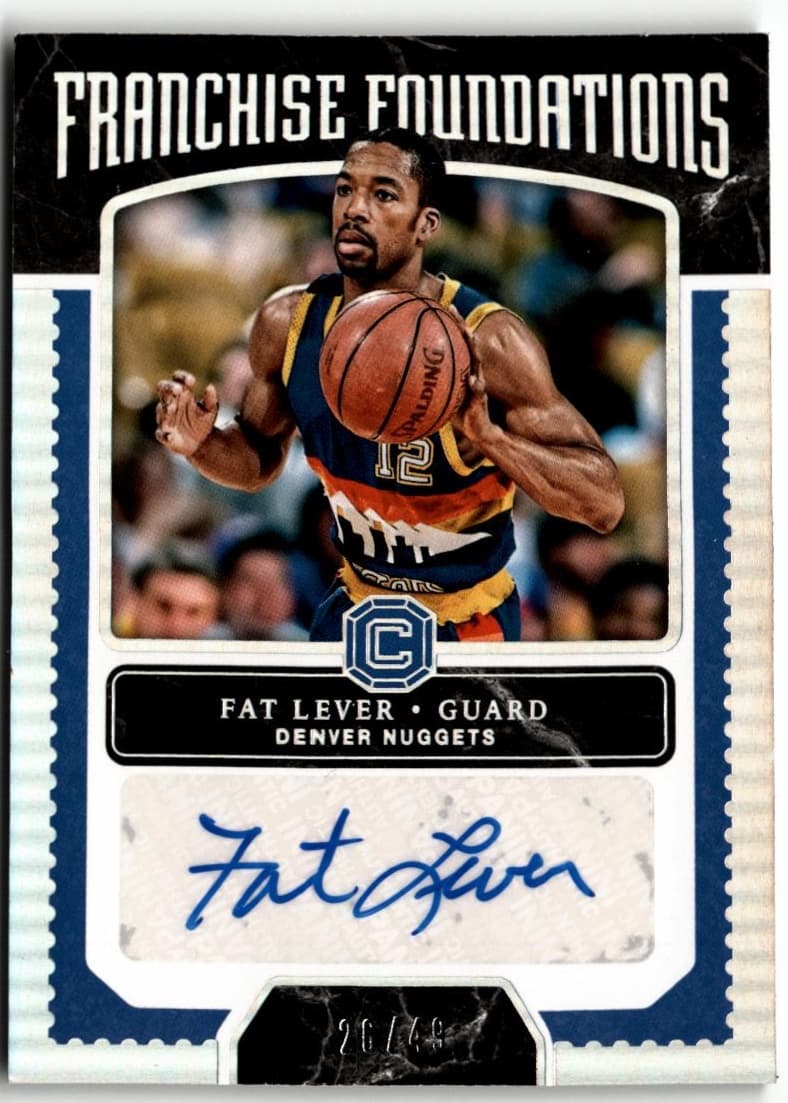 2017-18 Cornerstones Fat Lever Franchise Foundations Signatures Silver #/49 - Image 1