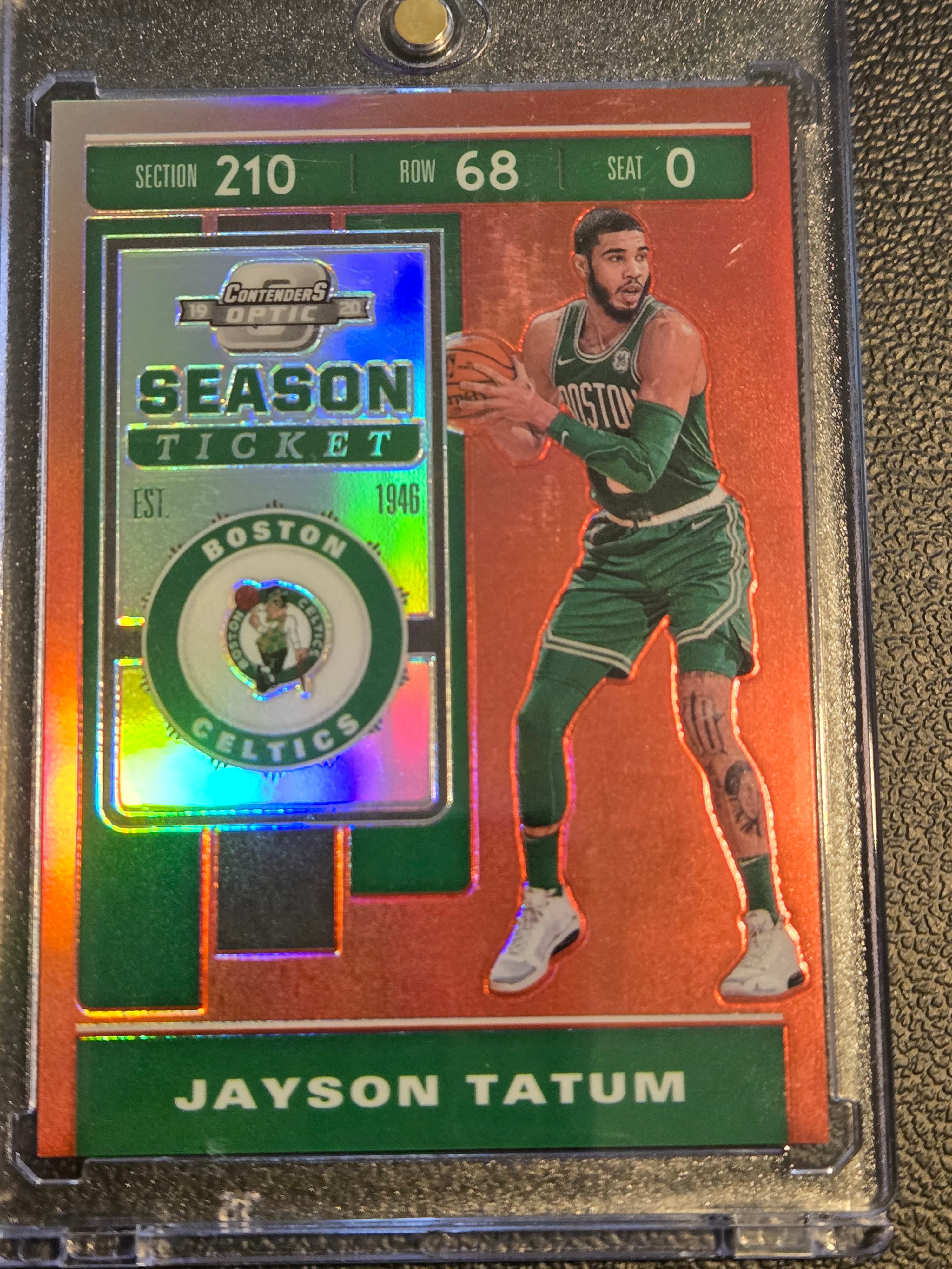 2019-20 Panini Contenders Optic #21 Jayson Tatum Red - Image 1
