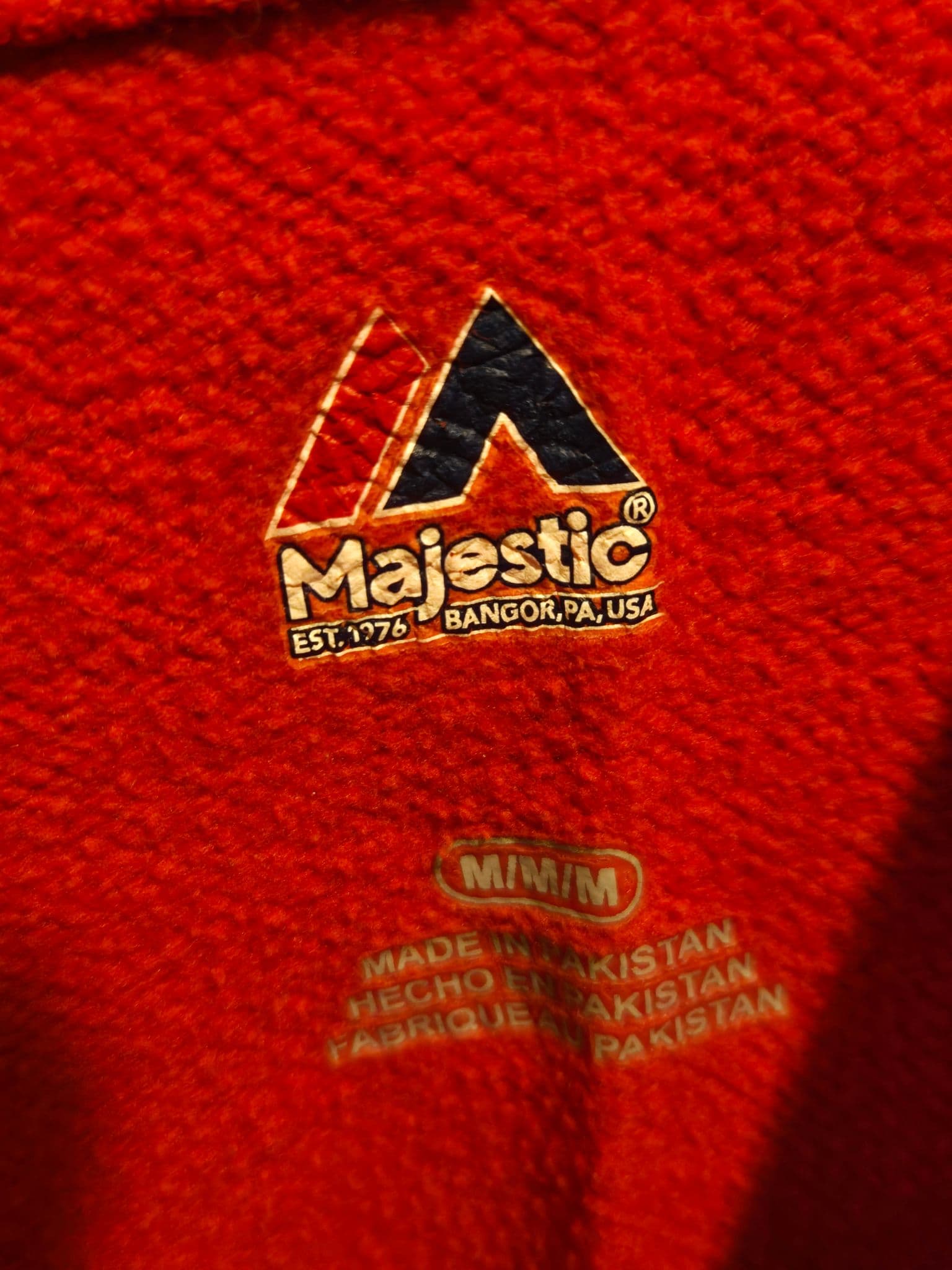 Majestic Hoodie Mens M New Jersey Devils NHL Pullover Red Graphic Fleece Lined - Thumbnail 4