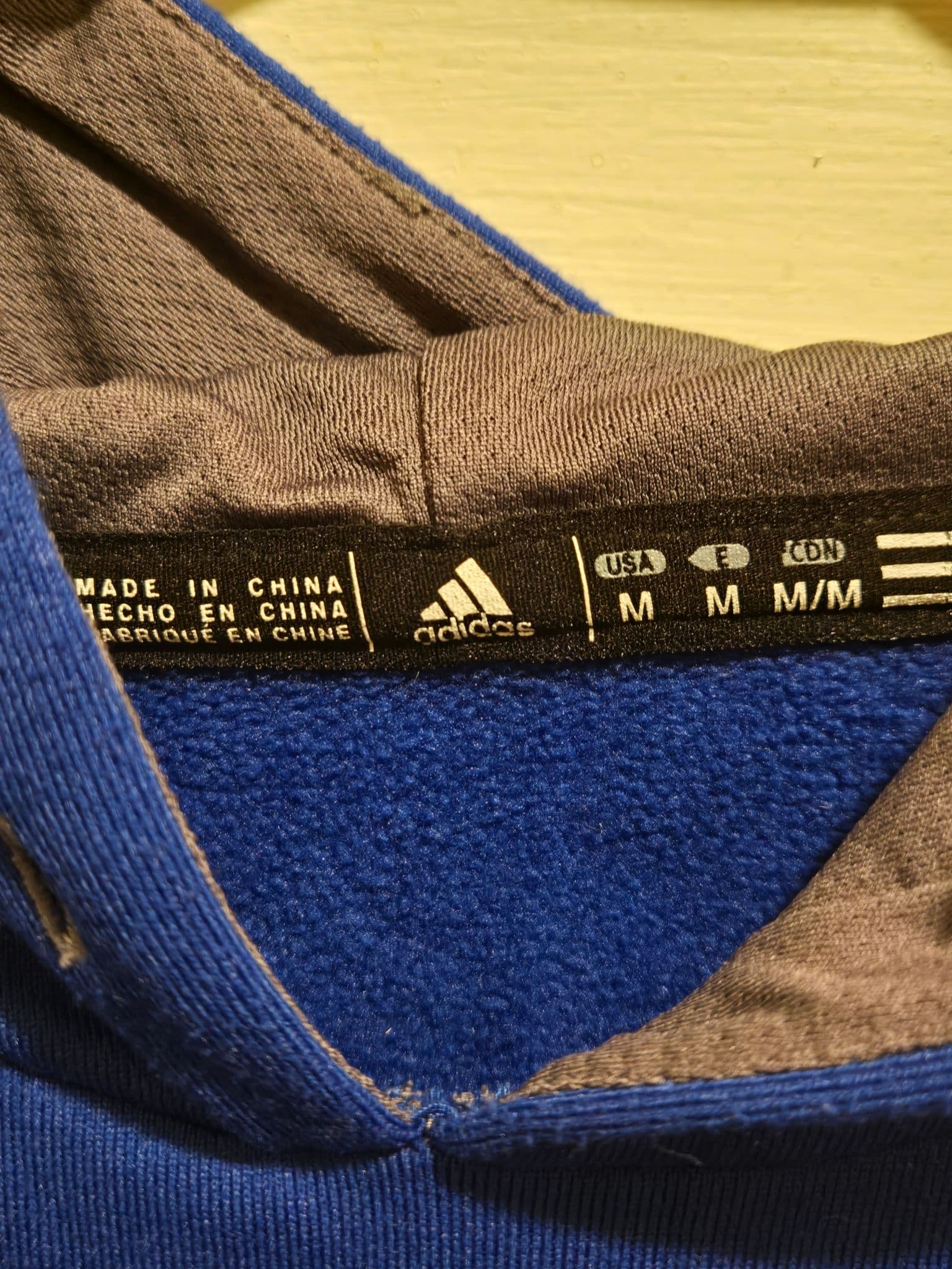 Adidas Hoodie Mens M New York Knicks Royal Blue Climawarm Pullover Kangaroo - Thumbnail 3