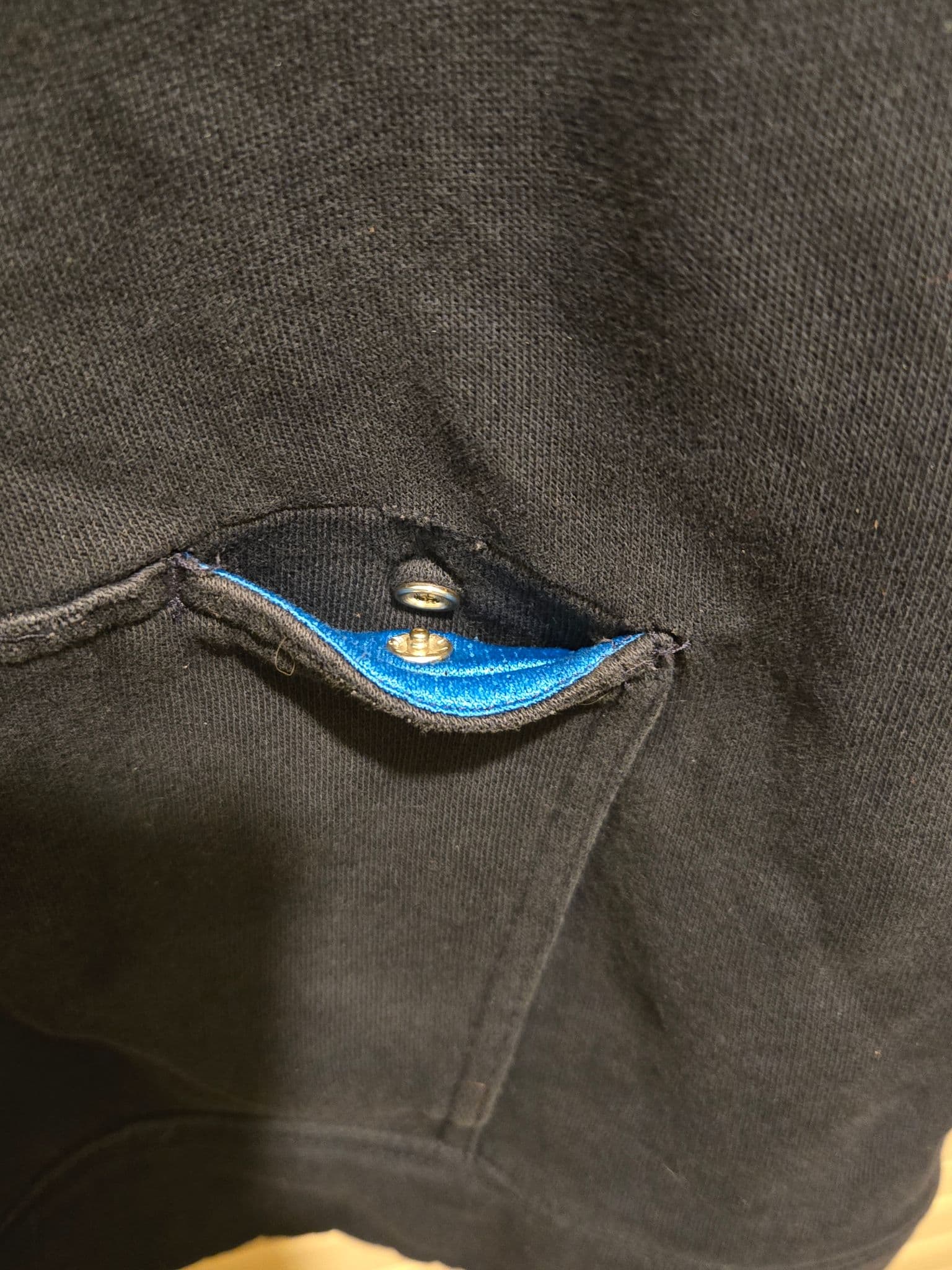 Adidas Hoodie Youth L Navy Blue Pullover Hooded Sweatshirt 3-Stripes Logo Pouch - Thumbnail 4