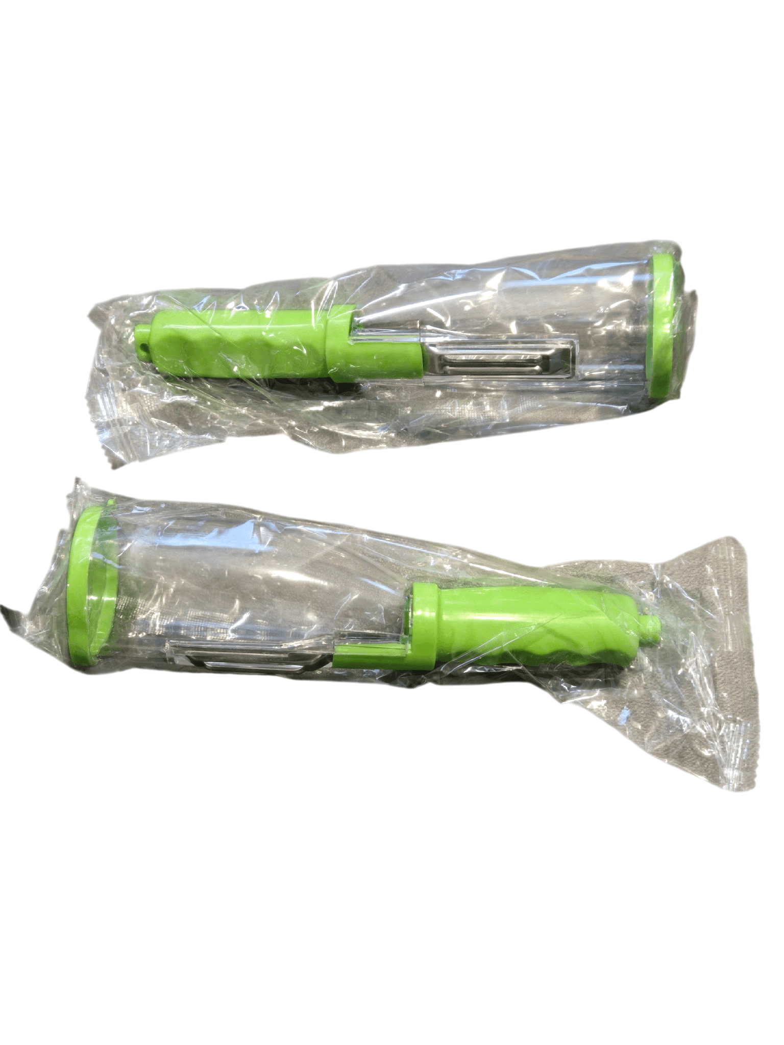 Green Handheld Vegetable Peeler Kitchen Tool Safety Cover Ergonomic Lot of 2 - Image 1