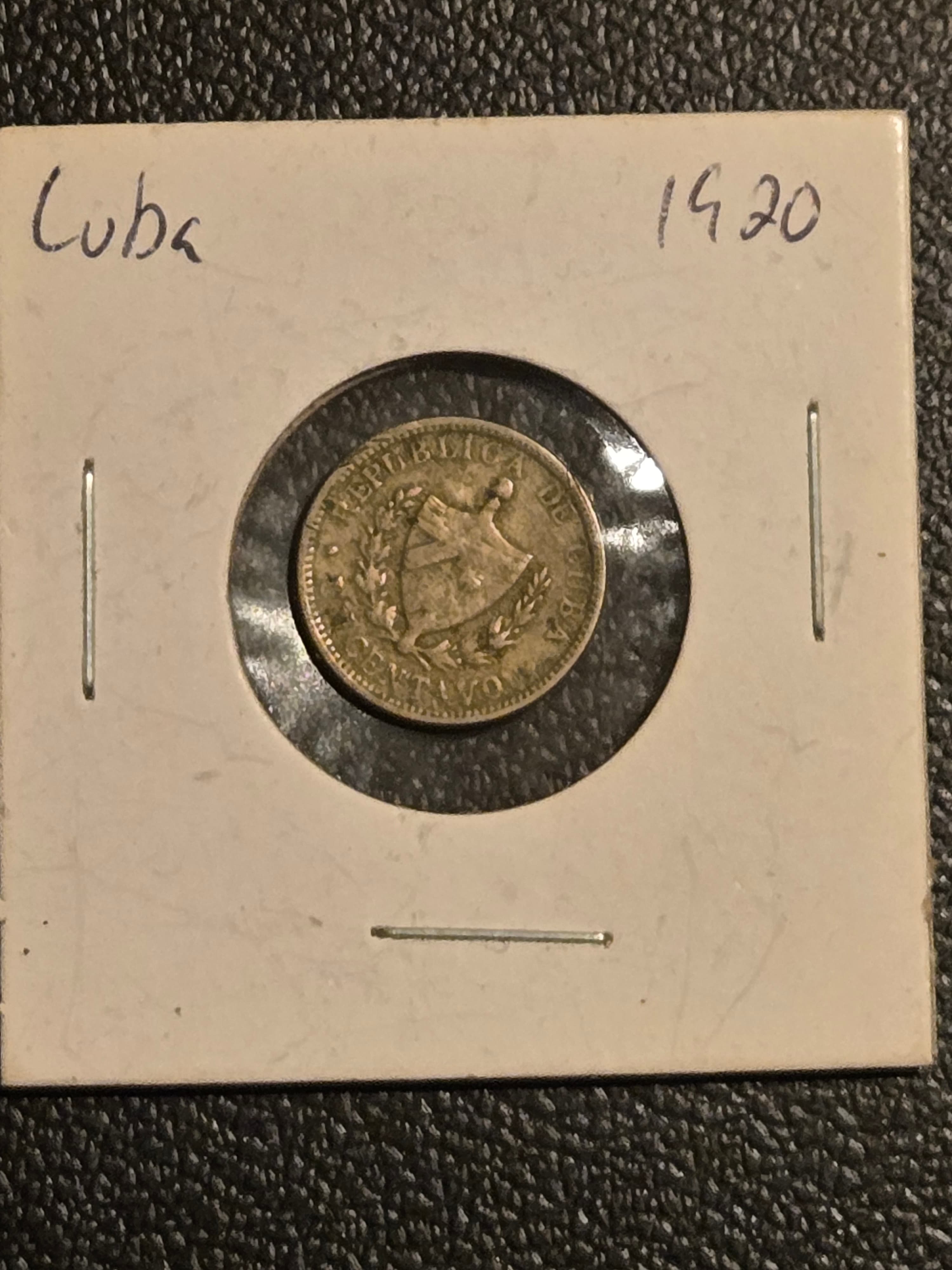 Cuba 1920 Silver 5 Centavos Coin - Rare Collectible - Image 1