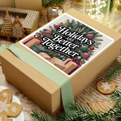 Holiday-Themed Kiss-Cut Stickers, Cheerful Décor, Gift Accessories, Laptop [...] - Thumbnail 3