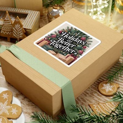 Holiday-Themed Kiss-Cut Stickers, Cheerful Décor, Gift Accessories, Laptop [...] - Thumbnail 3