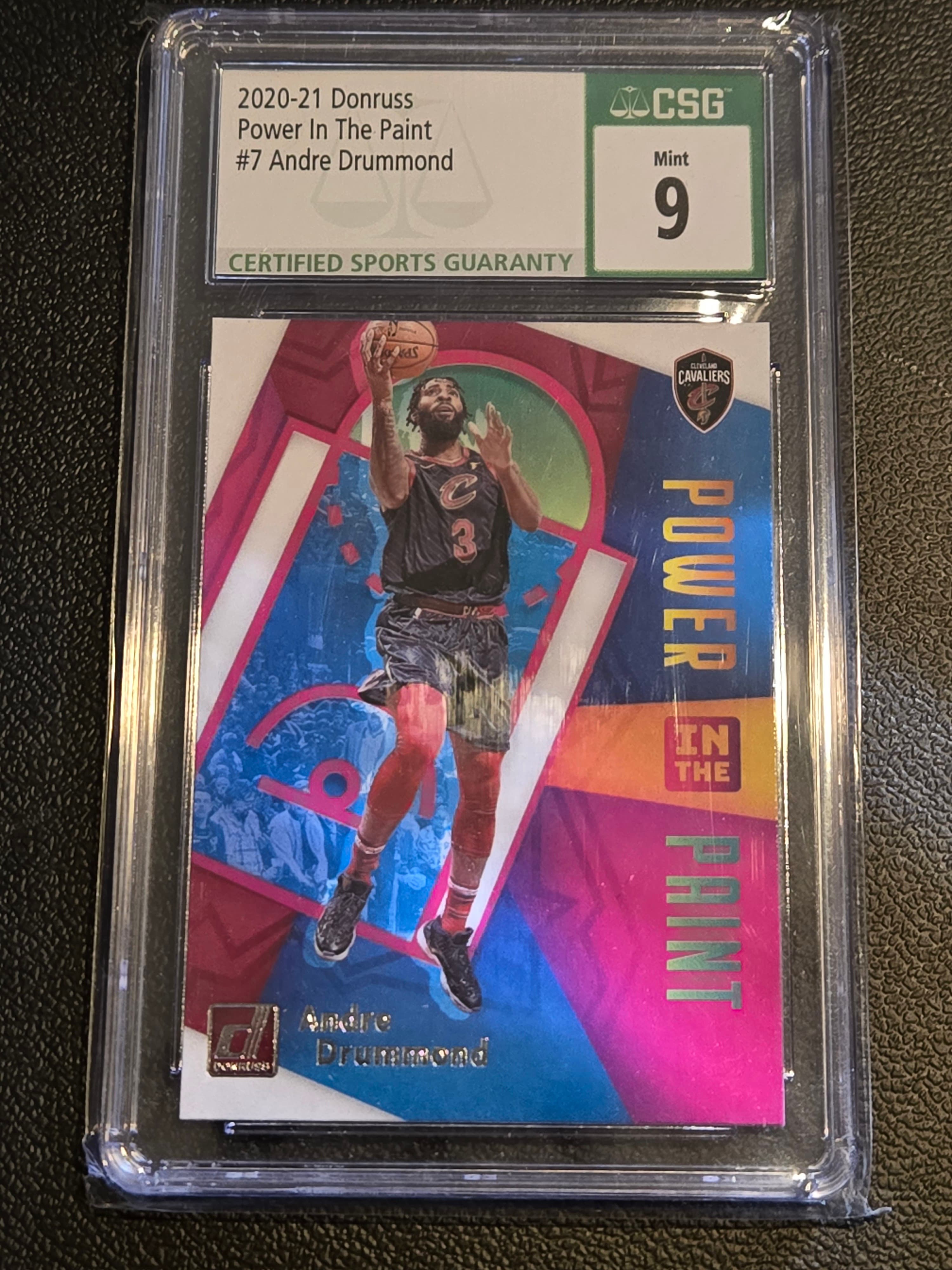 2020-21 Donruss #7 Andre Drummond Power in the Paint CSG 9 - Image 1