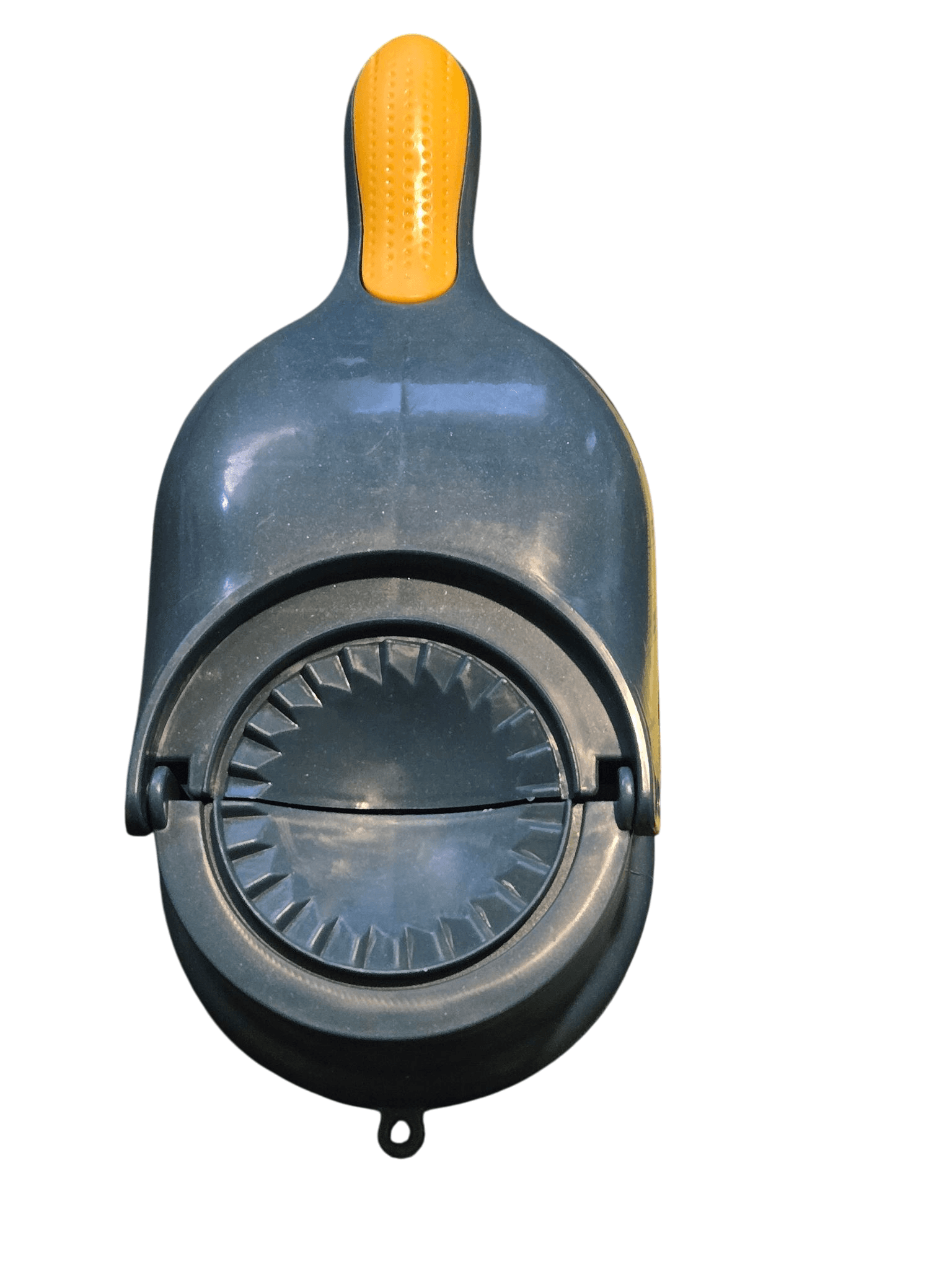 Dumpling Maker Empanada Press Handheld Pastry Crimper Mold Blue Plastic Foldable - Image 1