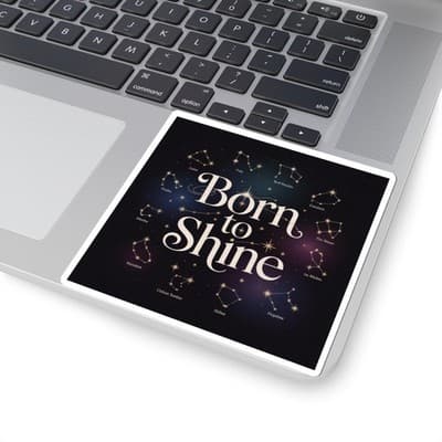 Born to Shine Astrology Stickers, Zodiac Decor, Gift for Astrologers, [...] - Thumbnail 2