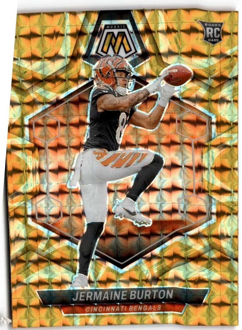 2024 Panini Mosaic #366 Jermaine Burton Mosaic Reactive Yellow - Image 1