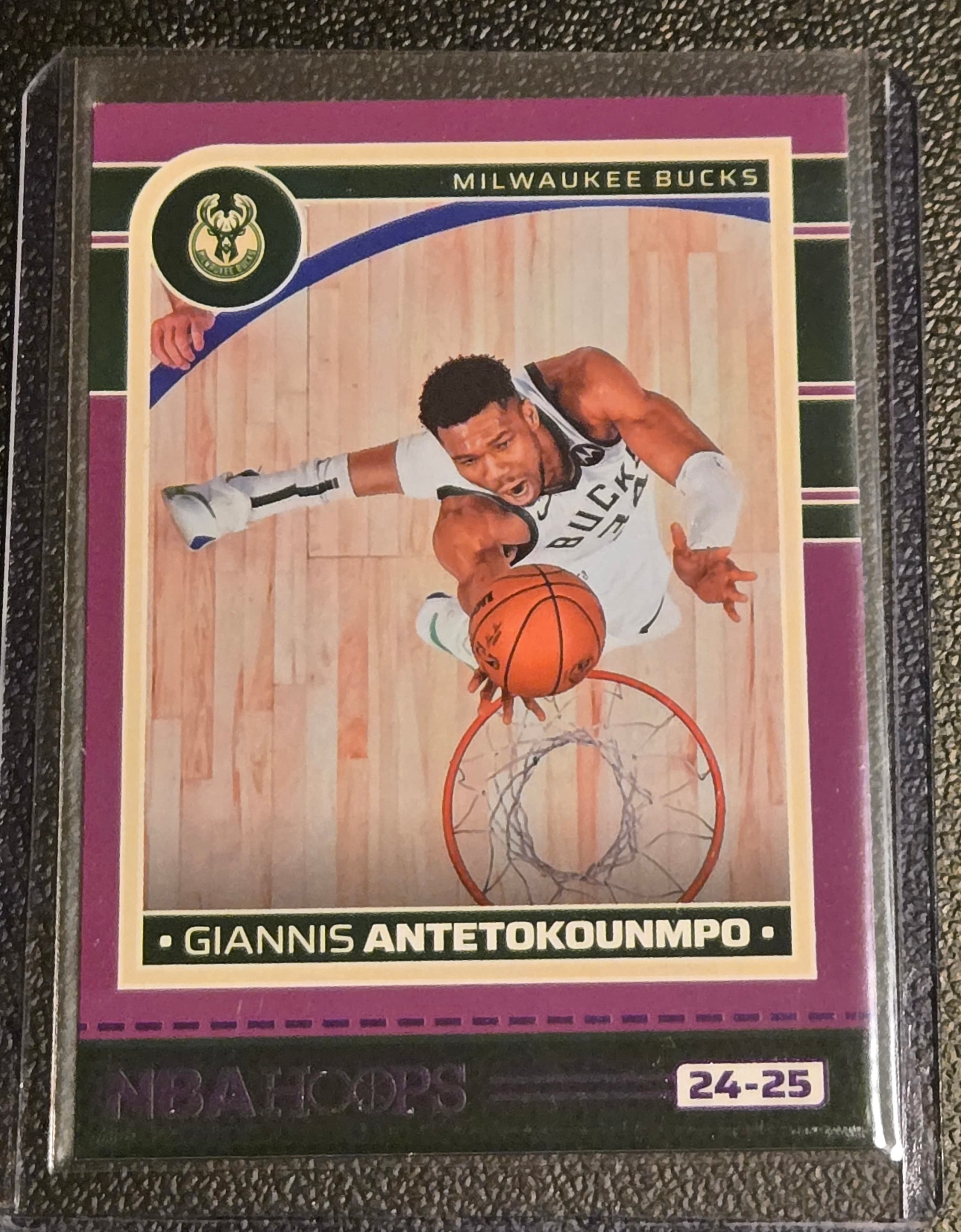 2024-25 Hoops #166 Giannis Antetokounmpo Purple - Image 1