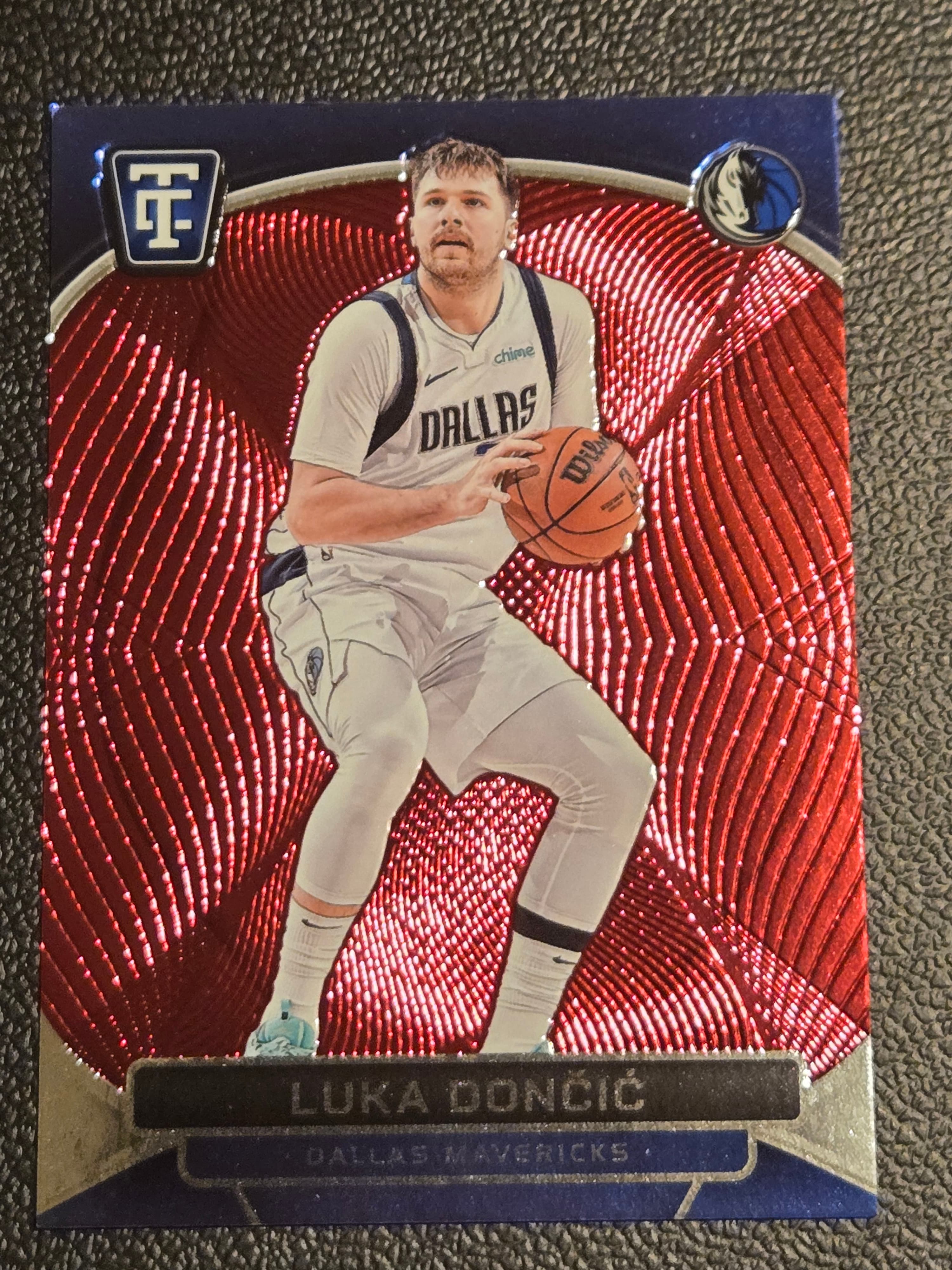 2024-25 Panini Totally Certified #121 Luka Doncic Mirror Maroon - Image 1