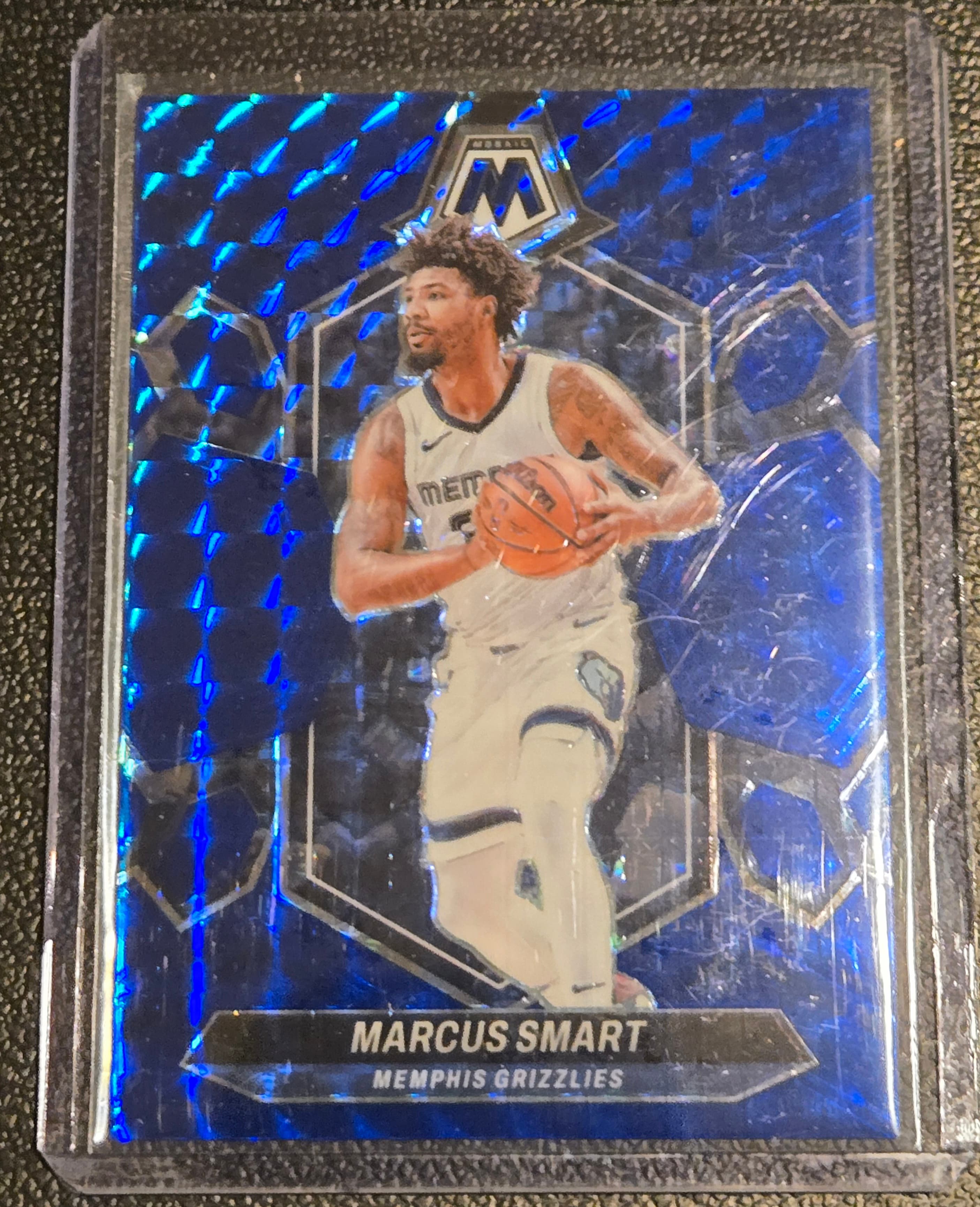 2023-24 Panini Mosaic #90 Marcus Smart Blue #/199 - Image 1