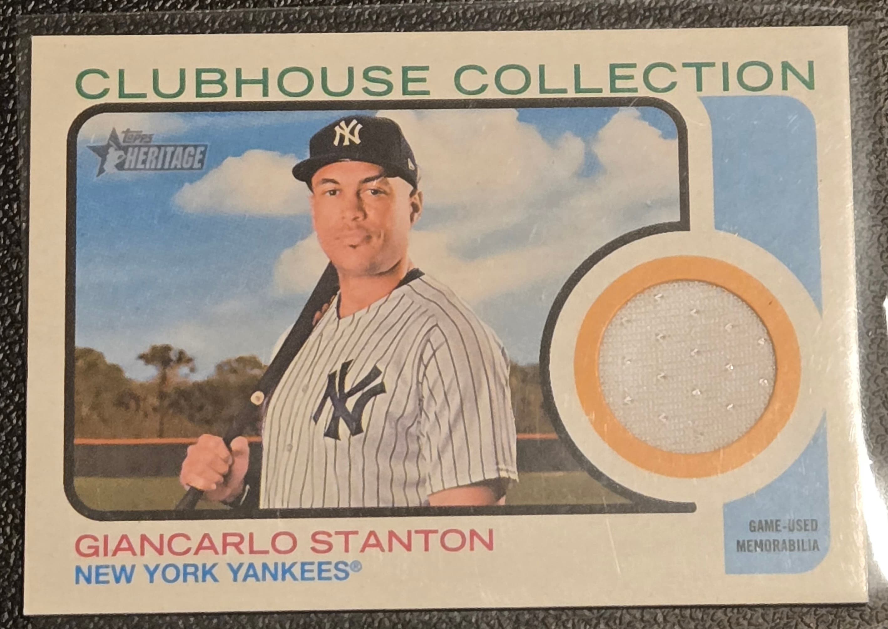 2022 Topps Heritage #CCR-GSN Giancarlo Stanton Clubhouse Collection Relics - Image 1