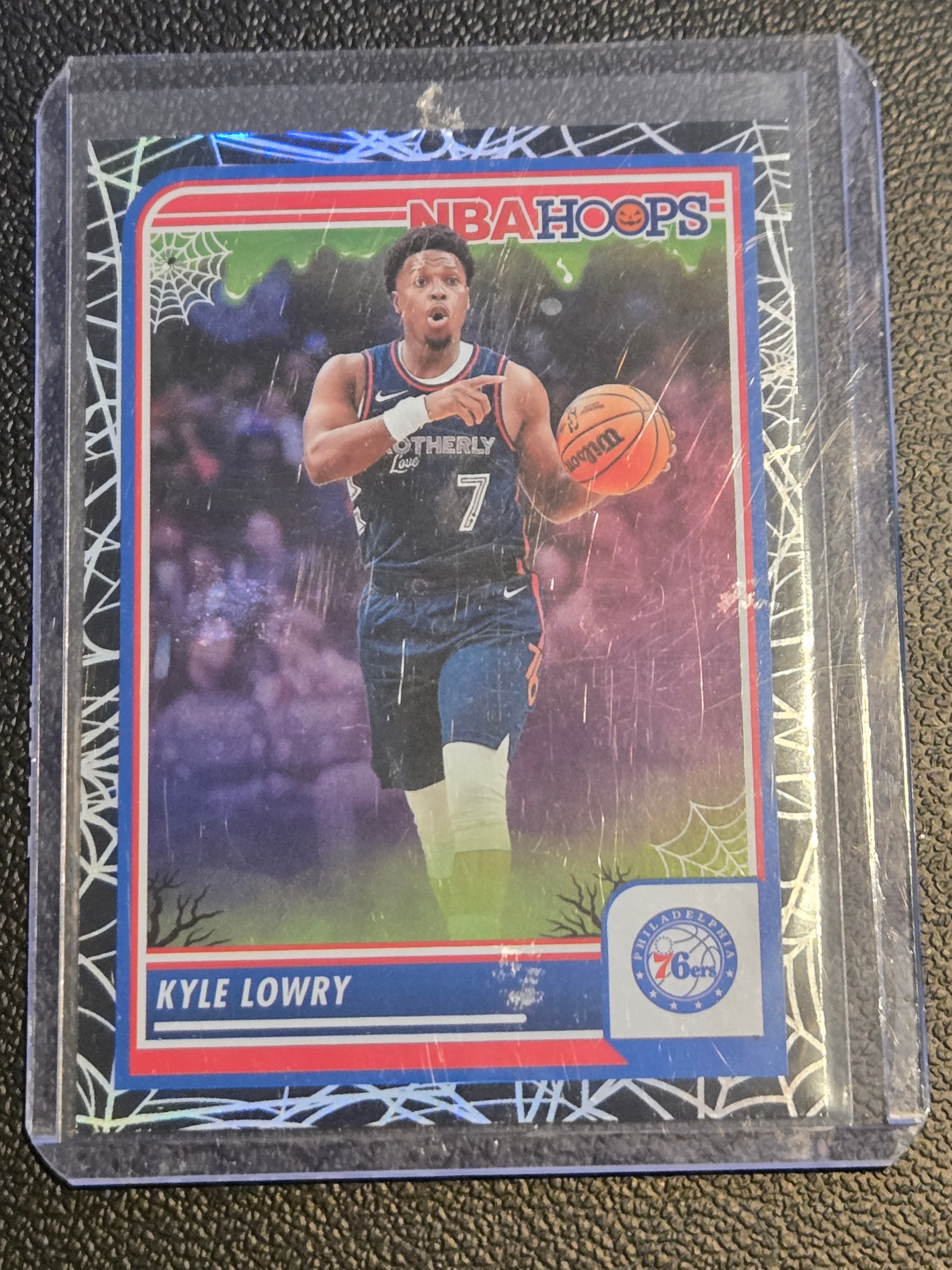 2023-24 Hoops Haunted Hoops #83 Kyle Lowry Holo Webs - Image 1