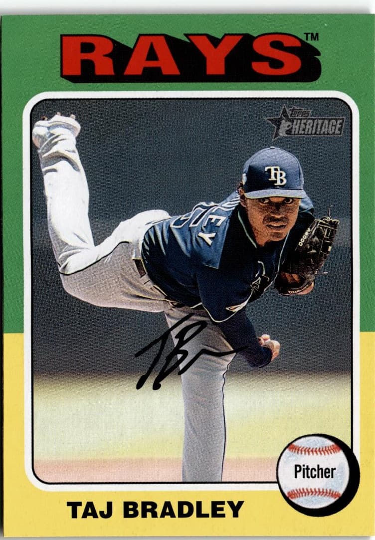 2024 Topps Heritage #141 Taj Bradley - Image 1