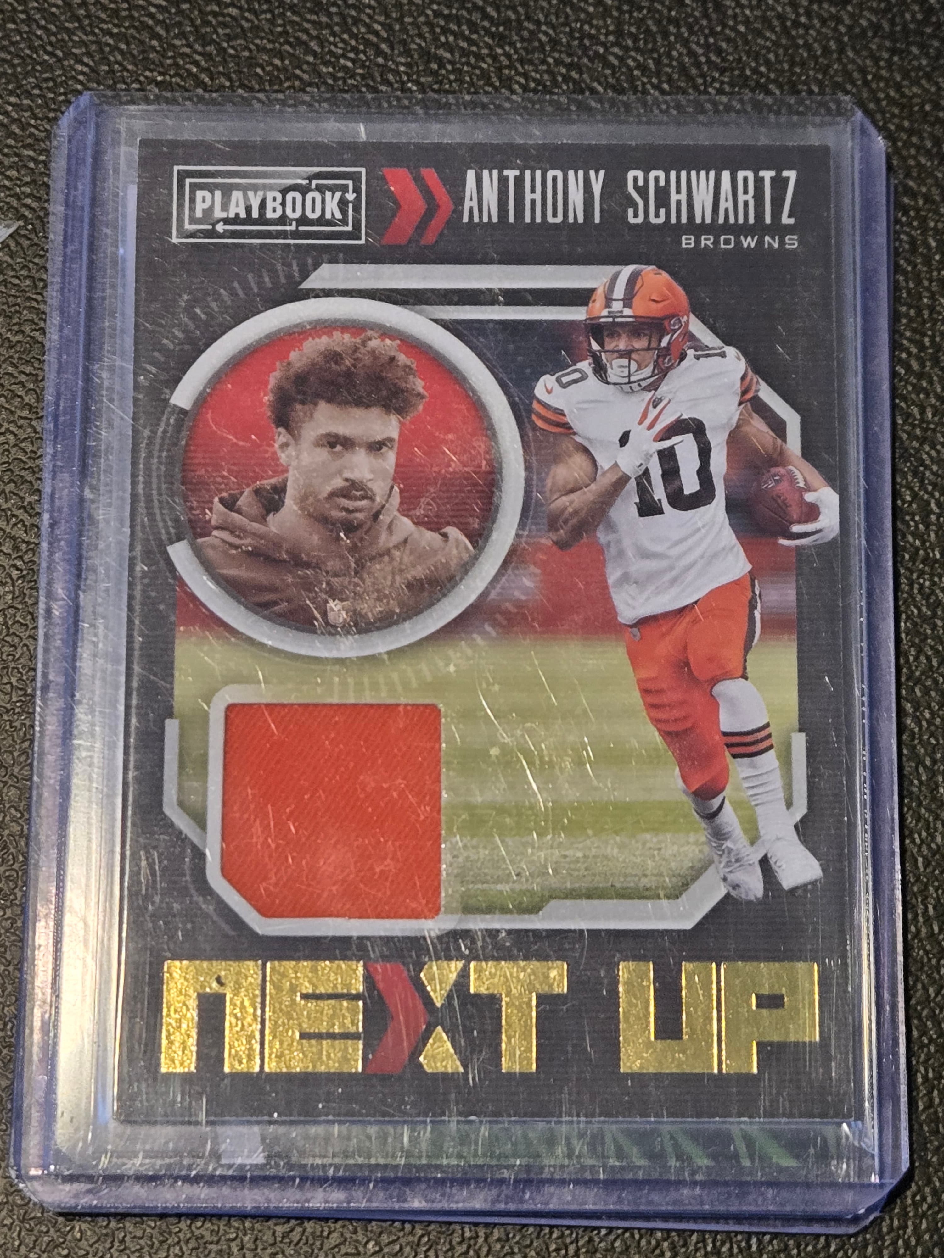2021 Panini Playbook #NXT-ASC Anthony Schwartz Next Up Jerseys - Image 1