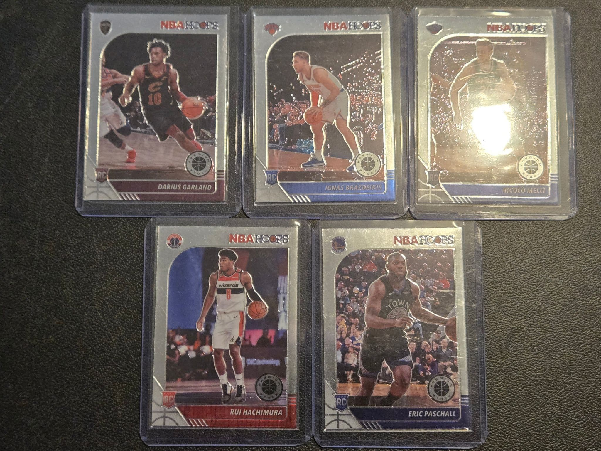 Panini NBA Hoops 2019-20 Rookie Lot 5 D.Garland R.Hachimuri E.Paschall Silver - Image 1