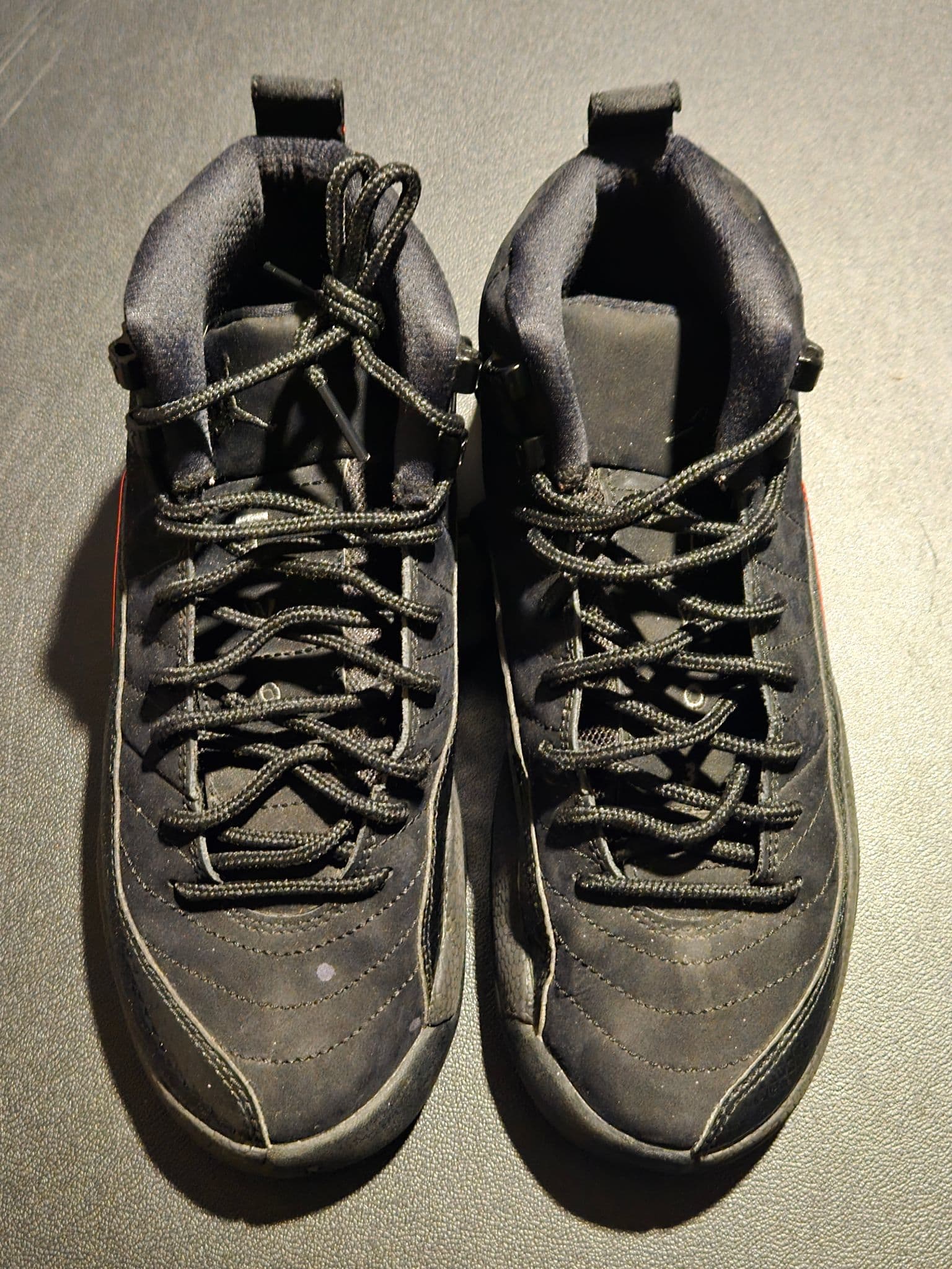 Jordan Shoes Youth 4.5Y Black Red Jumpman Basketball Mid Suede Retro Sneakers - Image 1