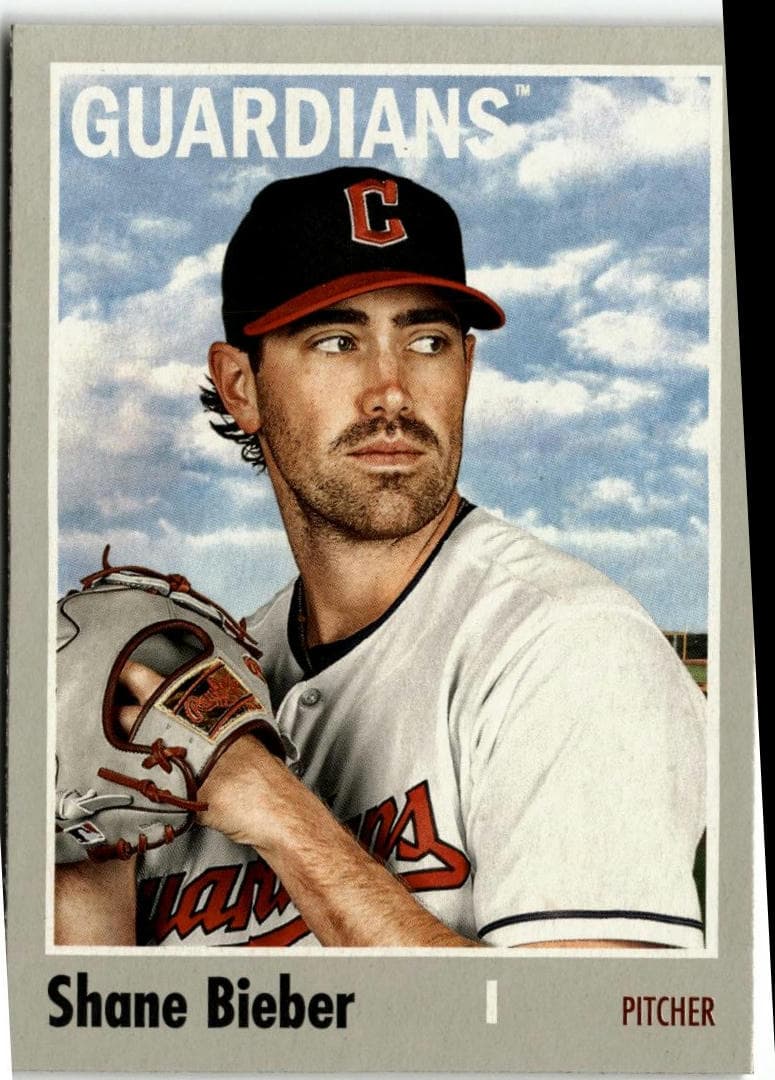 2024 Topps Archives #155 Shane Bieber - Image 1